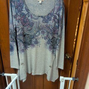 Women's blue tunic top, size Large